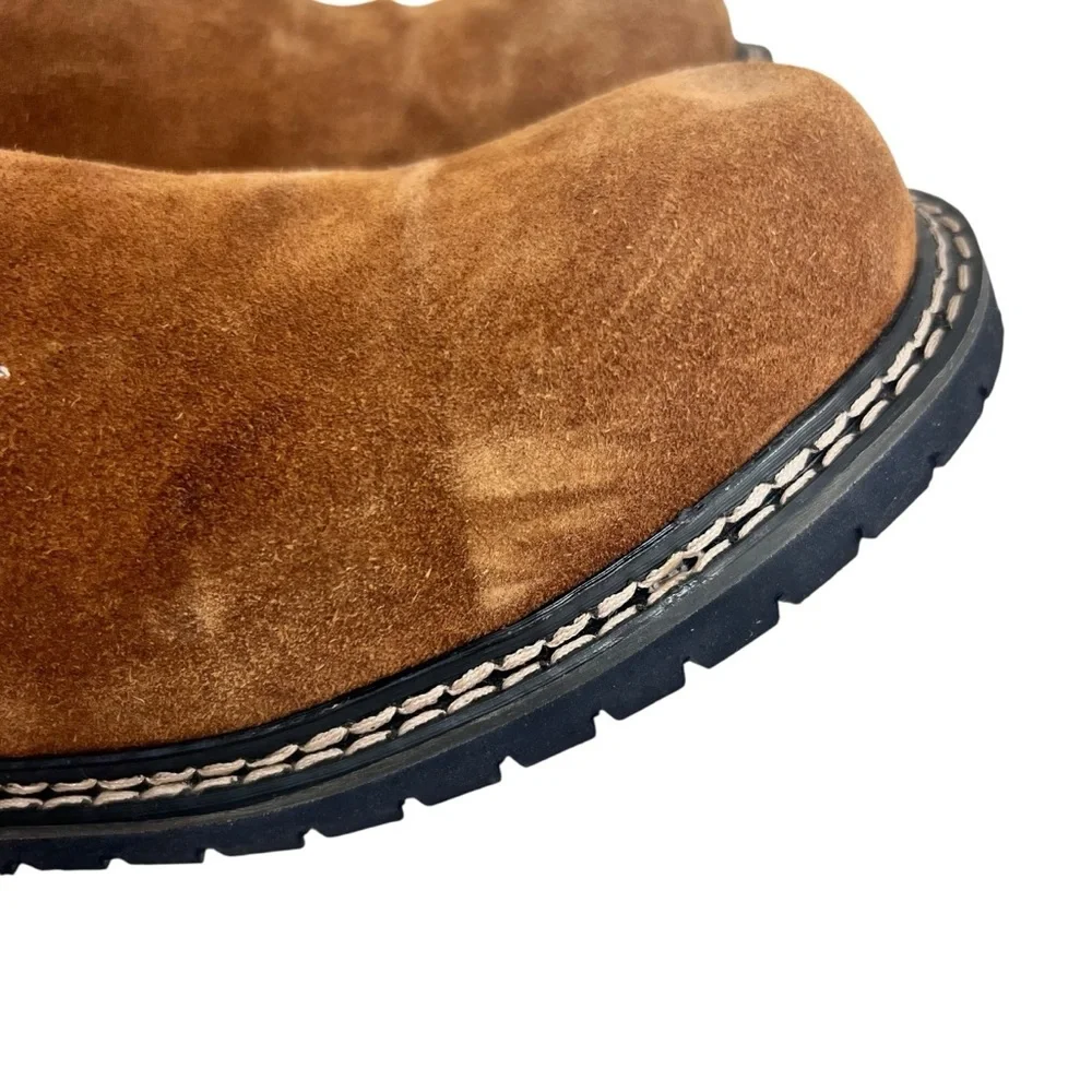 Traditional German Leather Trachten Oktoberfest Suede Leather Shoes EU 44 US 10